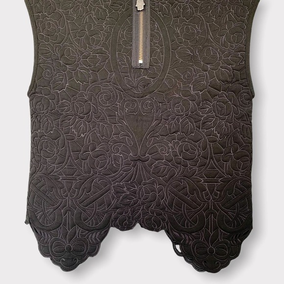 Manoush Jardin De Roses Beaded Top Black Size 6 - Picture 9 of 12